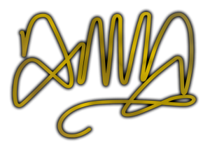 Anna signature in gold and old and black